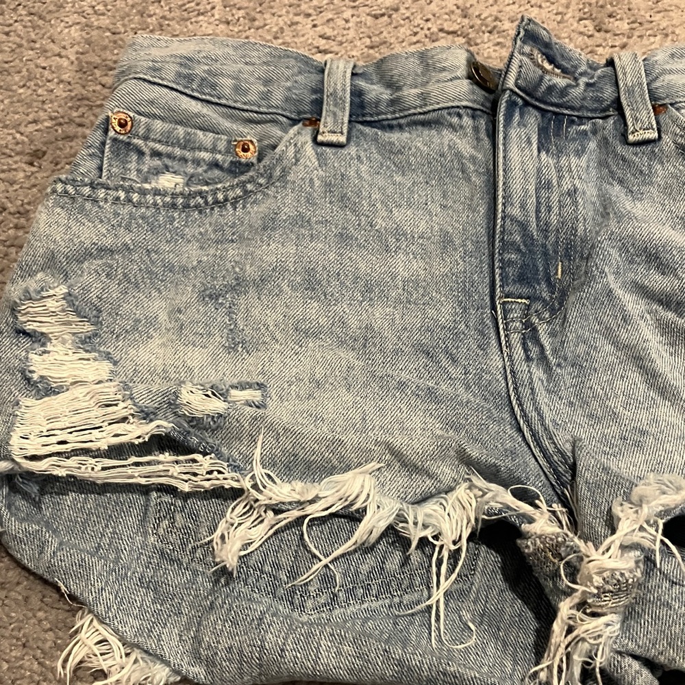 Pistola Distressed Denim Shorts - Picture 3 of 10